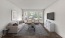 a living room with a large window