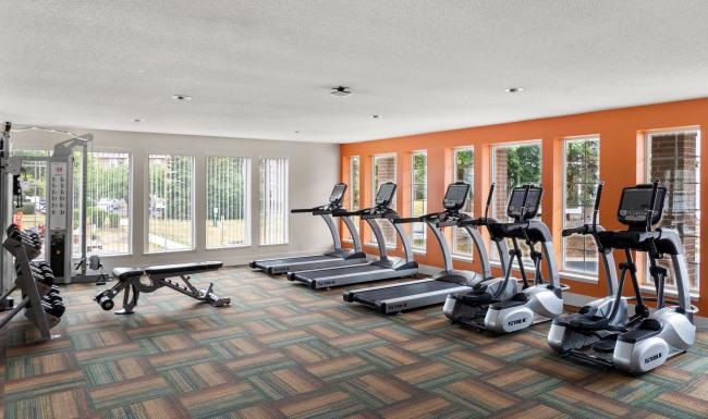 Enjoy our resident-only features a gym with exercise equipment